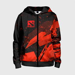 Детская толстовка на молнии Dota 2 - красные брызги