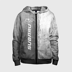 Детская толстовка на молнии Subaru - grey gradient по-вертикали