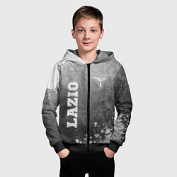 Толстовка на молнии детская Lazio - grey gradient вертикально, цвет: 3D-черный — фото 2