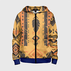 Толстовка на молнии детская Прикид индейца, цвет: 3D-синий