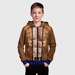 Толстовка на молнии детская Костюм Крайвена охотника, цвет: 3D-синий — фото 2