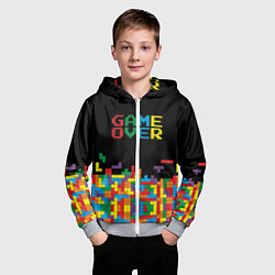 Толстовка на молнии детская Game over, цвет: 3D-меланж — фото 2