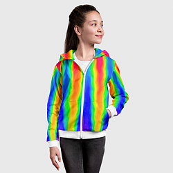 Толстовка на молнии детская Пожар в химлаборатории, цвет: 3D-белый — фото 2