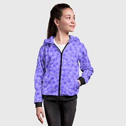 Толстовка на молнии детская Фиолетовый сиреневый пузыри, цвет: 3D-черный — фото 2