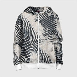 Детская толстовка на молнии Текстура гранж - абстрактные линии