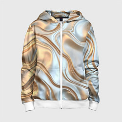 Детская толстовка на молнии Жидкое белое золото