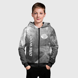 Толстовка на молнии детская Daewoo - grey gradient вертикально, цвет: 3D-черный — фото 2