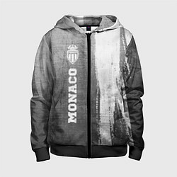 Толстовка на молнии детская Monaco - grey gradient по-вертикали, цвет: 3D-черный