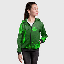 Толстовка на молнии детская Daewoo - green gradient вертикально, цвет: 3D-черный — фото 2