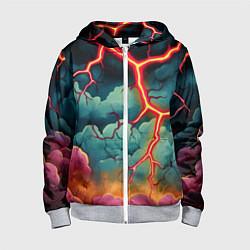 Детская толстовка на молнии Молнии в виде разлома