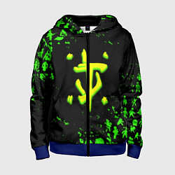 Детская толстовка на молнии Doom x fallout кислотное лого