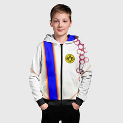 Толстовка на молнии детская Borussia geometry sport, цвет: 3D-черный — фото 2