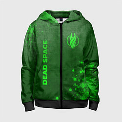 Детская толстовка на молнии Dead Space - green gradient вертикально