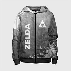 Детская толстовка на молнии Zelda - grey gradient вертикально