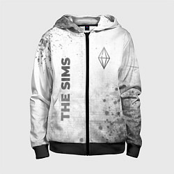 Толстовка на молнии детская The Sims - white gradient вертикально, цвет: 3D-черный