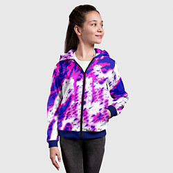 Толстовка на молнии детская Monster energy краски гранж, цвет: 3D-синий — фото 2