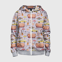 Детская толстовка на молнии Друзья - паттерн