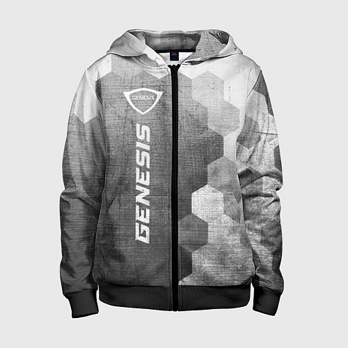 Детская толстовка на молнии Genesis - grey gradient по-вертикали / 3D-Черный – фото 1
