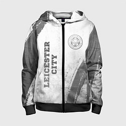 Детская толстовка на молнии Leicester City - white gradient вертикально