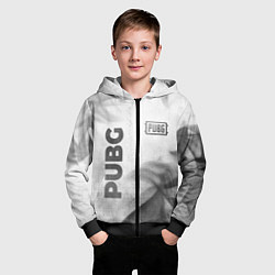 Толстовка на молнии детская PUBG - white gradient вертикально, цвет: 3D-черный — фото 2