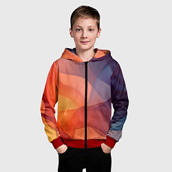 Толстовка на молнии детская Летящая вуаль, цвет: 3D-красный — фото 2