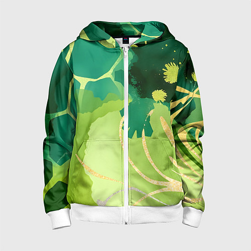 Детская толстовка на молнии Вдохновленный природой / 3D-Белый – фото 1