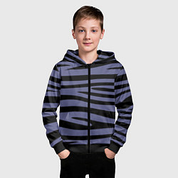 Толстовка на молнии детская Морские полоски, цвет: 3D-черный — фото 2