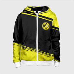 Детская толстовка на молнии Borussia жёлтые полосы