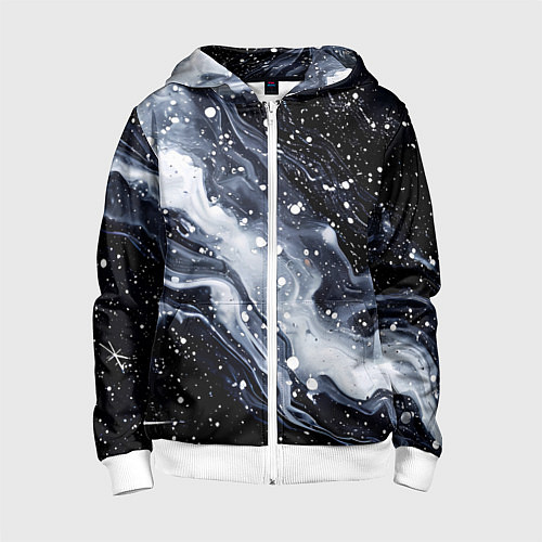 Детская толстовка на молнии Млечный путь в космоссе / 3D-Белый – фото 1