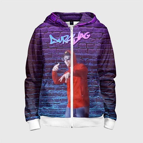 Детская толстовка на молнии DURSLAG / 3D-Белый – фото 1