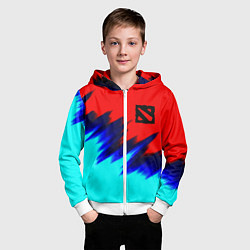 Толстовка на молнии детская Dota краски, цвет: 3D-белый — фото 2