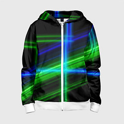 Детская толстовка на молнии Color blue black green