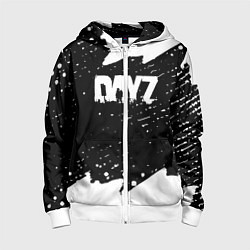 Толстовка на молнии детская Dayz геометрия краски, цвет: 3D-белый