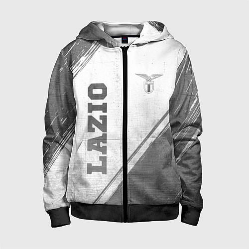 Детская толстовка на молнии Lazio - white gradient вертикально / 3D-Черный – фото 1