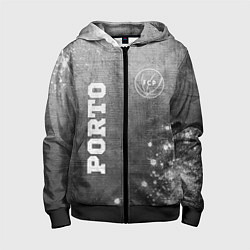 Детская толстовка на молнии Porto - grey gradient вертикально