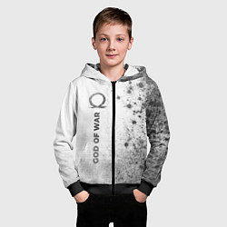 Толстовка на молнии детская God of War - white gradient по-вертикали, цвет: 3D-черный — фото 2