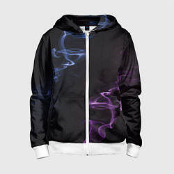 Толстовка на молнии детская Color black blue pink, цвет: 3D-белый