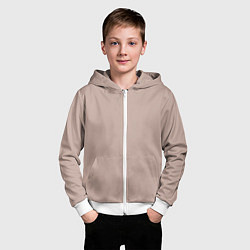 Толстовка на молнии детская Светлый оттенок цвета года 2025 от Пантон, цвет: 3D-белый — фото 2