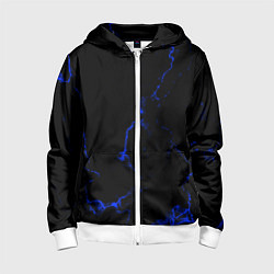 Детская толстовка на молнии Color black blue