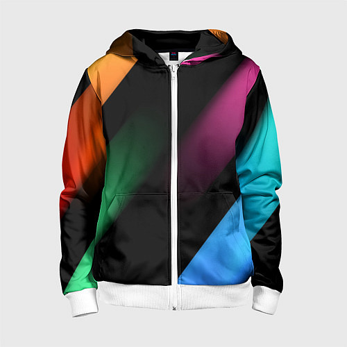 Детская толстовка на молнии Multicoloured / 3D-Белый – фото 1