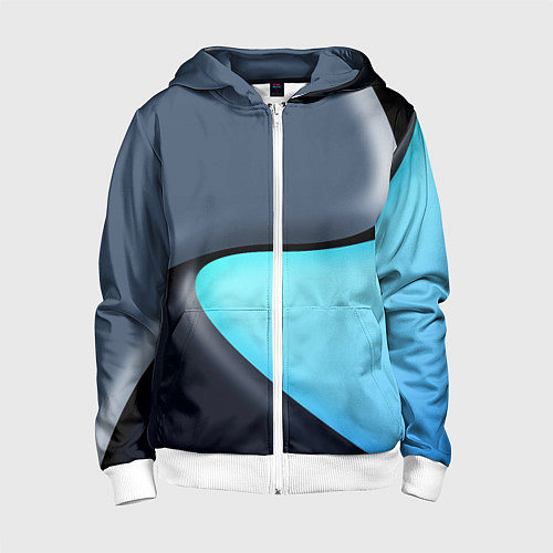 Детская толстовка на молнии Разноцветный / 3D-Белый – фото 1