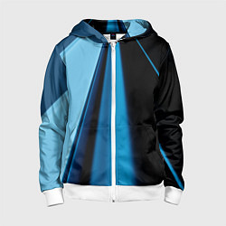 Толстовка на молнии детская Black blue, цвет: 3D-белый