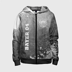 Детская толстовка на молнии Bayer 04 - grey gradient вертикально