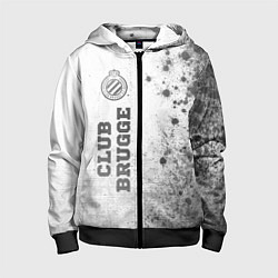 Детская толстовка на молнии Club Brugge - white gradient по-вертикали