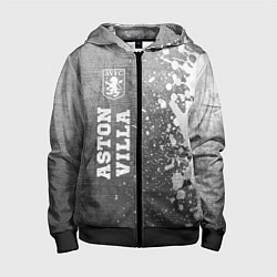 Детская толстовка на молнии Aston Villa - grey gradient по-вертикали