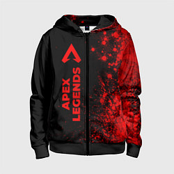 Детская толстовка на молнии Apex Legends - red gradient по-вертикали