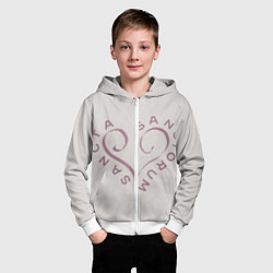 Толстовка на молнии детская Святая святых, цвет: 3D-белый — фото 2