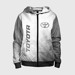 Детская толстовка на молнии Toyota - white gradient вертикально