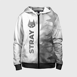 Детская толстовка на молнии Stray - white gradient по-вертикали