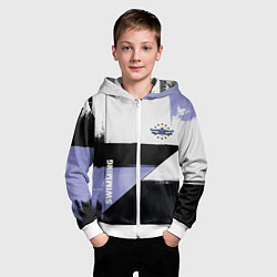 Толстовка на молнии детская Плавание спортивное, цвет: 3D-белый — фото 2